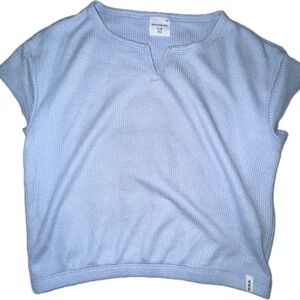Abercrombie kids Light Blue Waffle Knit Top size 9-10‎